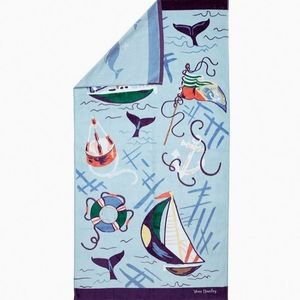 Vera Bradley "Really Regatta" Bundle; Lotion Bag; Beach Towel; NWT; Blue; Ocean
